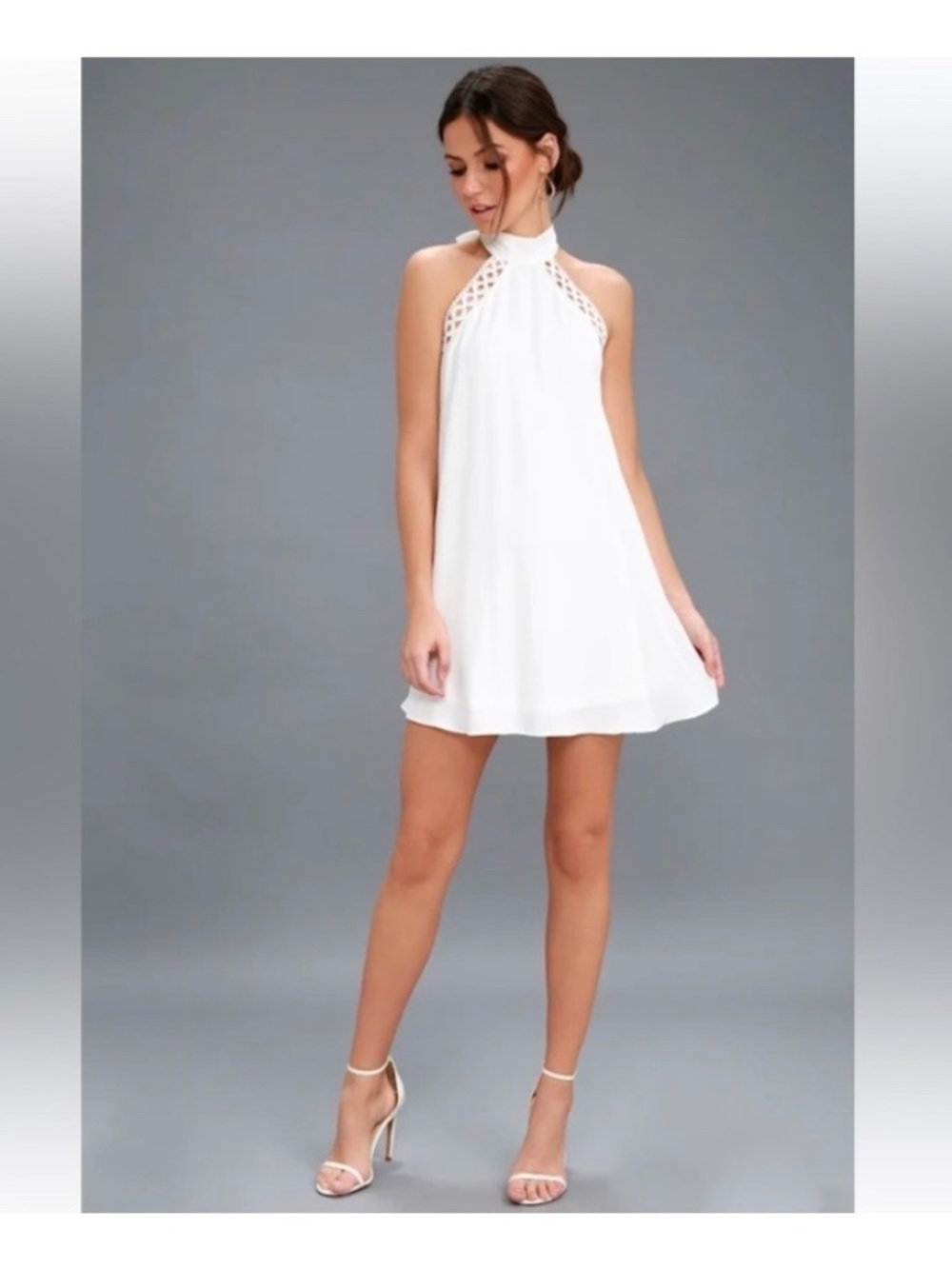 Lulus Graduation White Mini Dress NWT